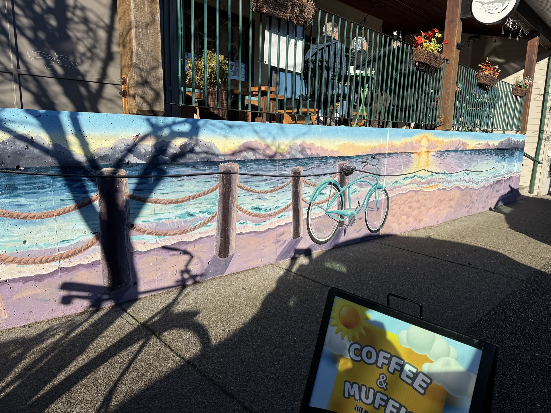 Mud Sharks Coffee Bar Mural